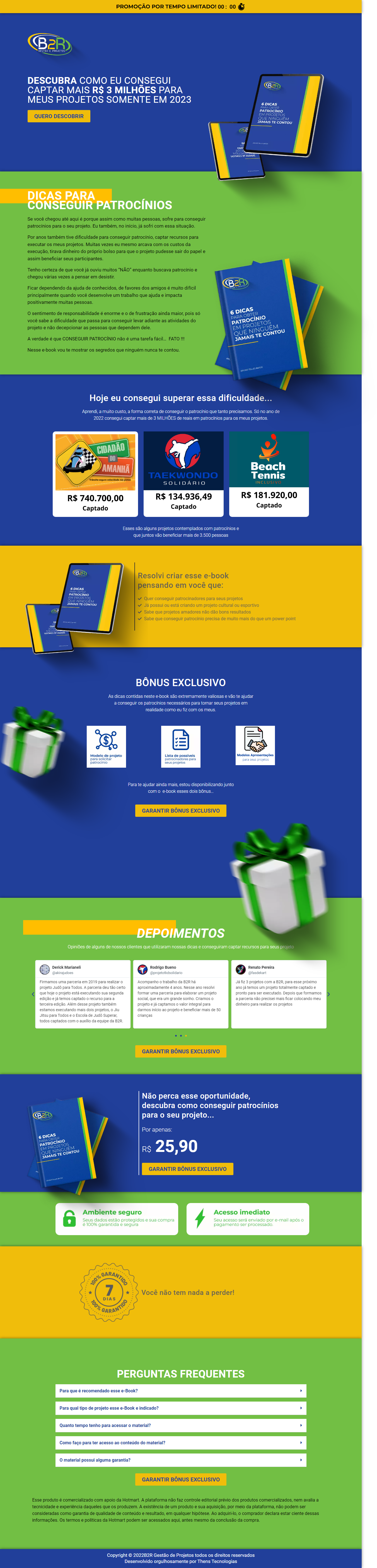 B2R Gestão de Projetos - Landing Page